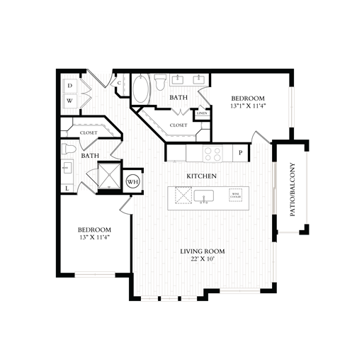 Aura 35Fifty Apartments 2D Floor Plan - B2